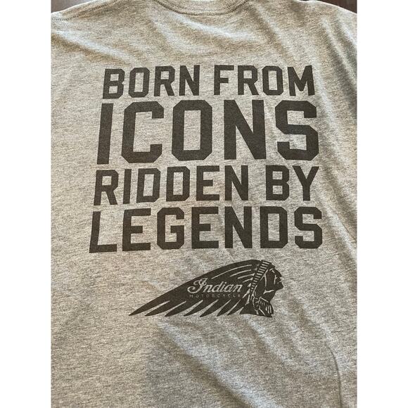 Indian Motorcycle Men’s Heathered Gray Indian Scout T-Shirt 2XL - Picture 4 of 5